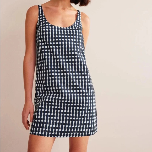 Boden Dresses & Skirts - ❗️SOLDBoden Navy and White scoop neck shift Dress